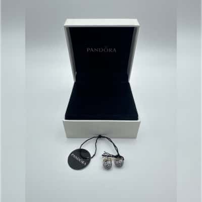 Pandora Hart Earrings Stamped S925 ALE w/Box