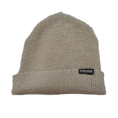 Gymshark Unisex Size One Size Beanie Cream 