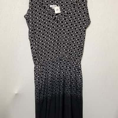 Calvin Klein Womens  Size 12 Black  / White Dress
