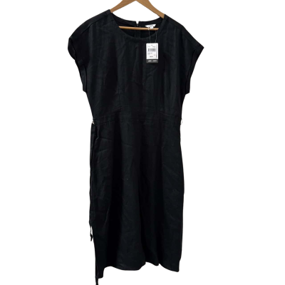 BNWT Koko Smart Linen Black Dress - Size 12