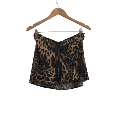 White Fox Womens  Size M Mini Skirt Animal print BNWT
