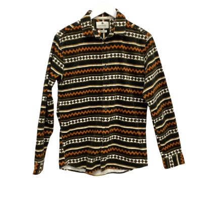  Anerkjendt  Size Regular Long Sleeve Corduroy Shirt Black  / Khaki / Orange 