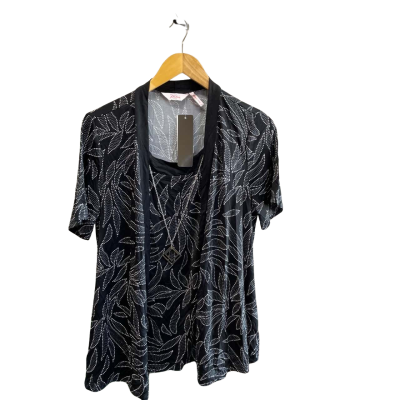 BRAND NEW - Millers Top - Womens - Size 14 - Black  / Pattern / White 