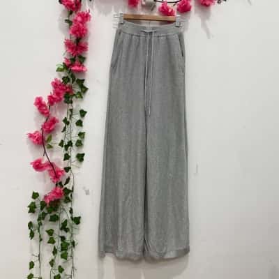Sass & Bide Womens Bewitched Palazzo Wide Leg Pants Size XXS Silver 