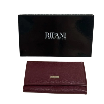 RIPANI Italy Burgundy Brown Leather Wallet/Purse