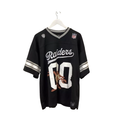 NFL Raiders x Looney Tunes Taz #00 Football Jersey Size S/M