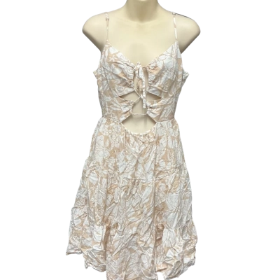 Ghanda Womens  Size M Beige / White dress
