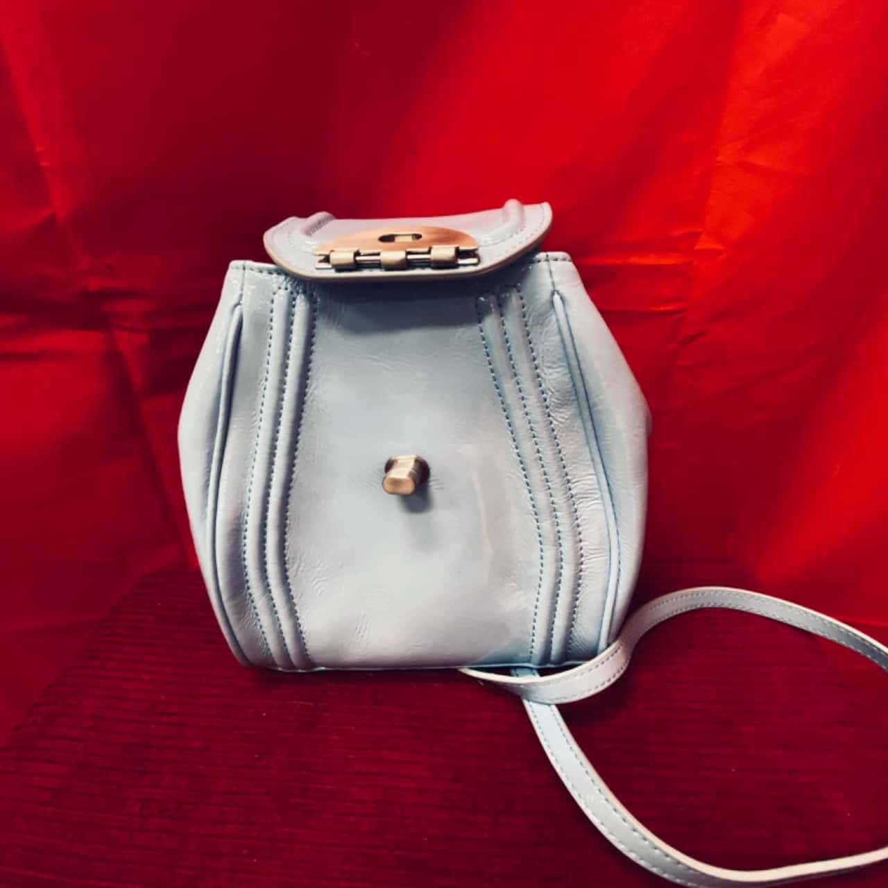 Mimco Womens Compact Cross Body Bag Baby Blue (s)