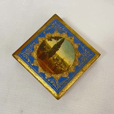 Vintage Wooden Box with Boboli Garden - Florence Picture (Made in Italy)