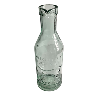 Absolutely Pure Milk Glass bottle 1L for milk with pouring lip