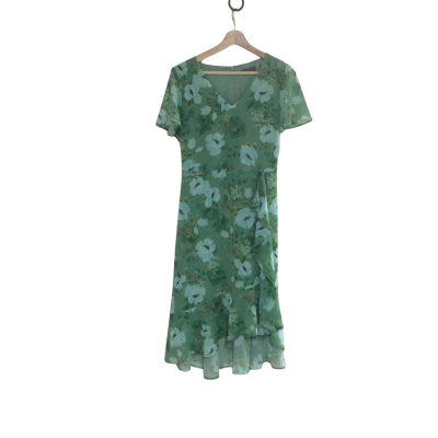 Jacqui-E Women's Size 12 Floral Dress Multicoloured 