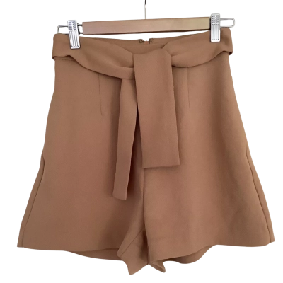 Kookai.   Oyster Tie Shorts. in Camel Colourway.   Size 36