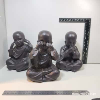 Set of 3 Religious Statues Indoor Ornament As Is 