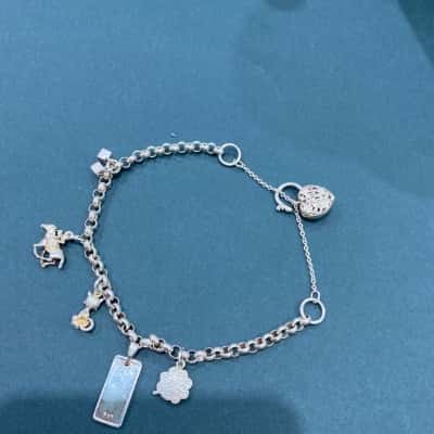 925 Sterling Silver Charm Bracelet 