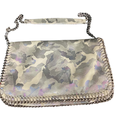 Staccato Womens Cross Body Bag Beige / Pattern / Silver With Chain Strap