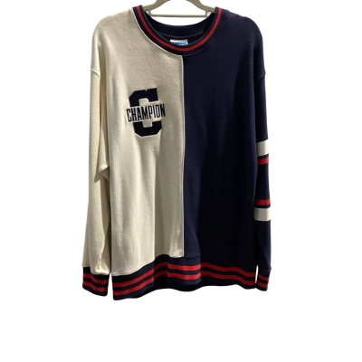 Champion Unisex  Size L Sweatshirt Blue / White 