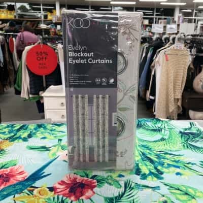 KOO Kids Evelyn Blockout Eyelet Curtains NEW