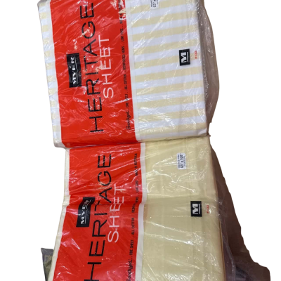 Set of 2 Myer Heritage Yellow sheet set hemmed size 63”x100” cotton