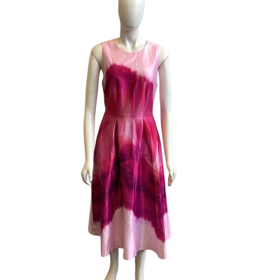BNWT The Edit. Veronika Maine Women's Size 14 Sleeveless Midi Dress Shades Of Pink 