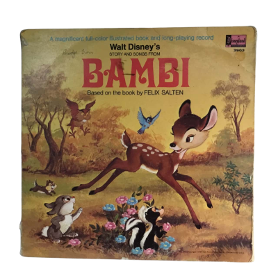 Vintage Walt Disney Bambi Vinyl Record