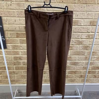 Supré Womens EBONY FAUX SUEDE PANT MOCHA BROWN Size 14 