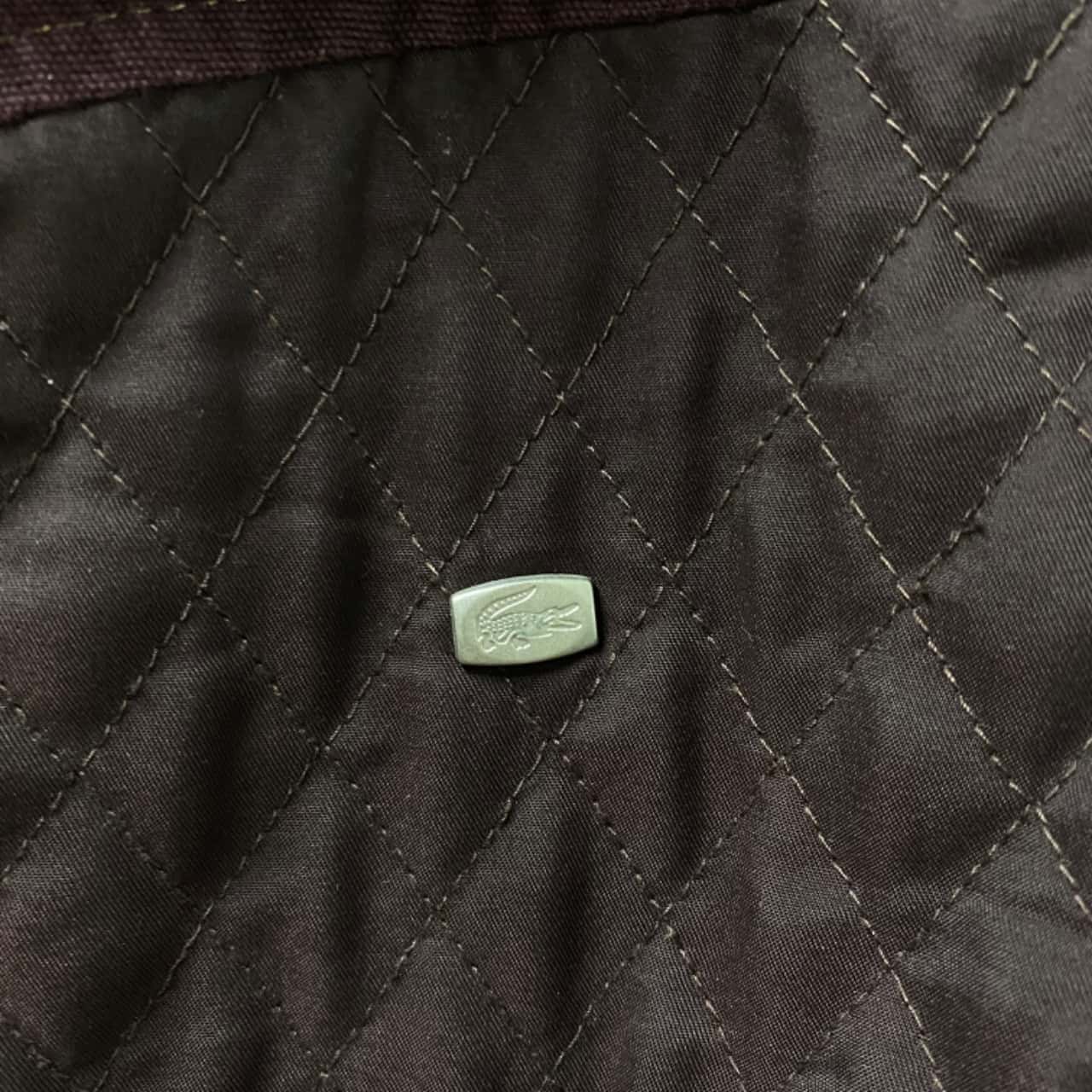 Lacoste Womens Size 38 Puffer Jacket Maroon