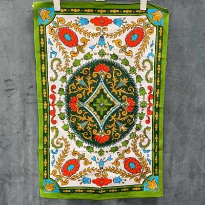 Tea Towel Patterned with colourful motifs