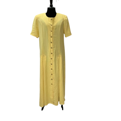  Vintage EM Womens Size 12 Maxi Dress Yellow 