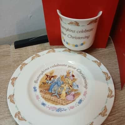 Bunnykins By Royal Doulton christening set