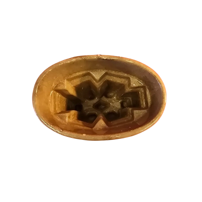 Beautiful Antique Ceramic Jelly or Pudding Mould with Geometric Pattern