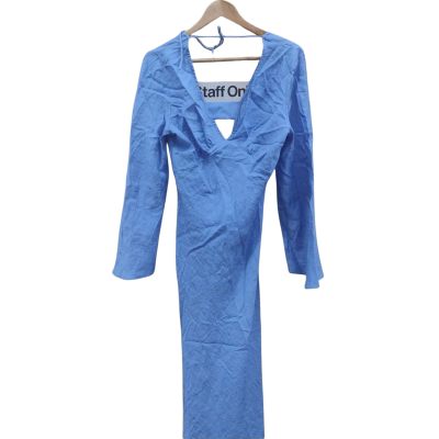 Ezra Blu Womens Size 10 Maxi Dress Blue (13) 