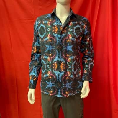  Mens  David Smith Size L Multicoloured Shirt