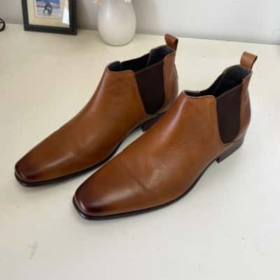 Julius Marlow Cognac Kick Leather Boots  Size 11 