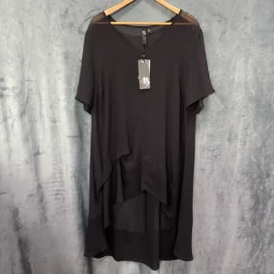 Taking Shape Womens  Size 16 Black Top