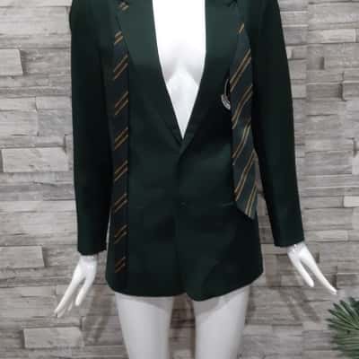   Thomas More College Kids Green / Maroon / White / Yellow  jacket & tie  size 16