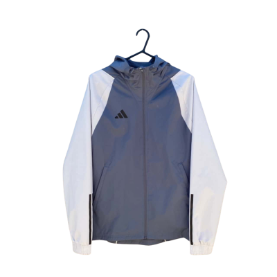 Mens Adidas Size S Windbreaker Jacket Grey / Light Grey