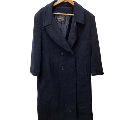 David Jones Womens  Size 16 Blue double breasted coat (ha)