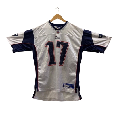 Vtg Reebok Men's Size XL NFL 2006 New England Patriots #17 Chad Jackson On Field Replica Jersey (Away)
