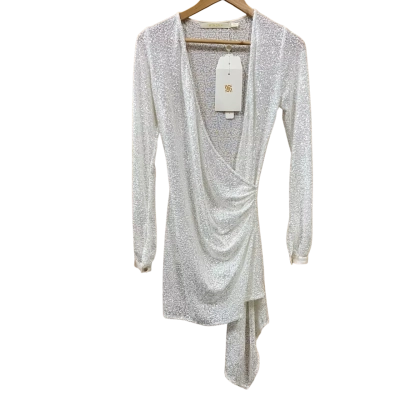 Winona White Sequin Asymmetrical Dress Size 6
