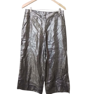 ELK Womens Size 10 Ankle Length Pants / Flared Pants / Wide Leg Pants Silver 