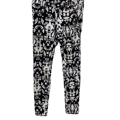 Divided H&M Womens  Size 12 Slim Fit Pants Black  / White -97% Cotton