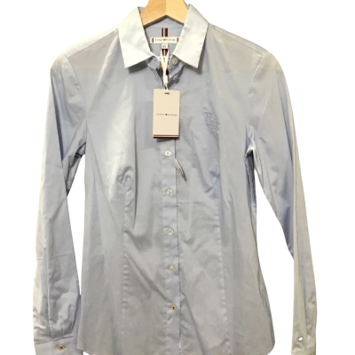 NWT Tommy Hilfiger Womens  Size 6 Long Sleeve Shirt Blue 