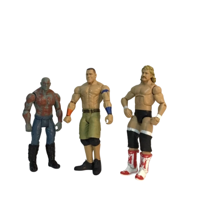 3.WWE Figurines 1 x Elite Flashback Magnum T.A. 1 x WWE John Cena Action Figure 1 Infinity War Drax