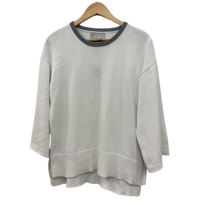 Canvas Womens  Size M 3/4 Sleeve Shirt Black  / White 