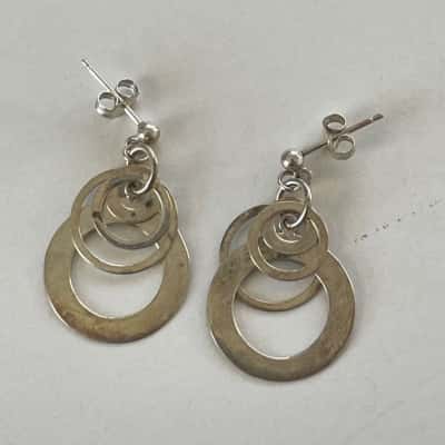 925 Sterling Silver Drop Earrings 