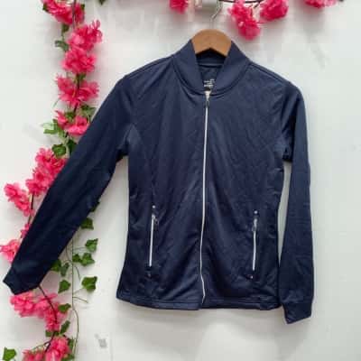 Sports Womens Leisure Jacket Size 8 Navy Blue 