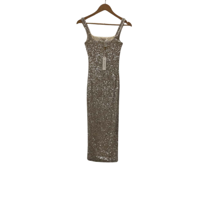 Meshki Womens  Size XS Cocktail Dress Nude / Silver 