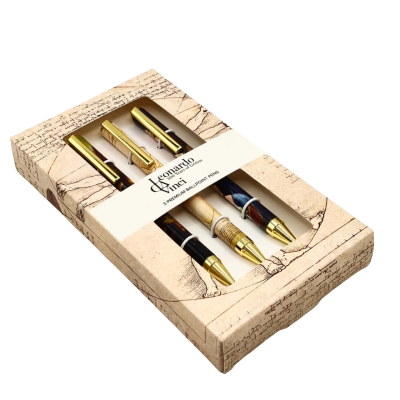 Leonardo da Vinci 500 Years Of Genius Collection 3 Premium Ballpoint Pens  (Brica1)