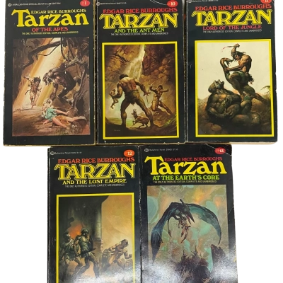 Vintage 1970s - 1980s Edgar Rice Burroughs “Tarzan” series 1, 10-13