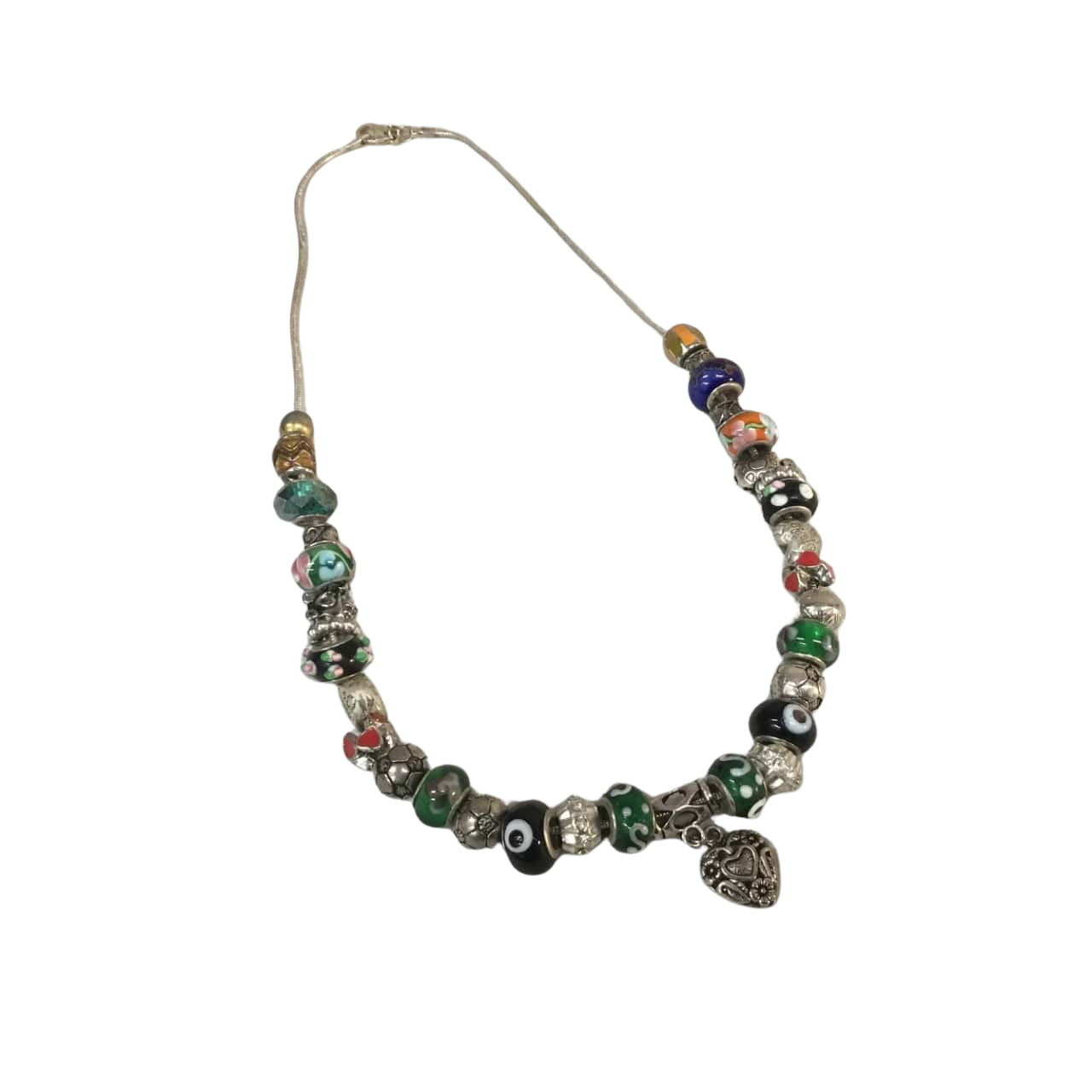 Women’s Charm Necklace Silver Tone (s)